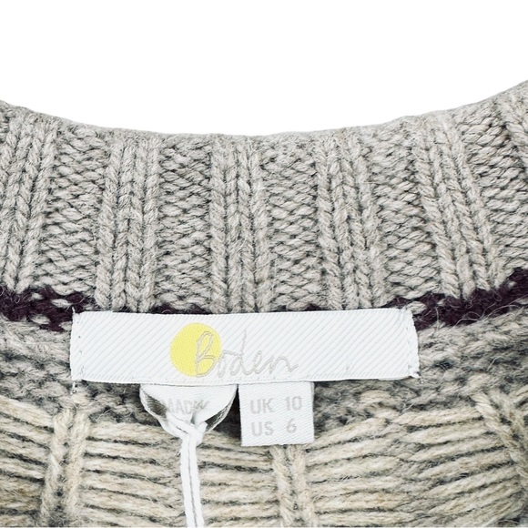 New BODEN Sweater Fair Isle Wool Blend - Picture 6 of 8